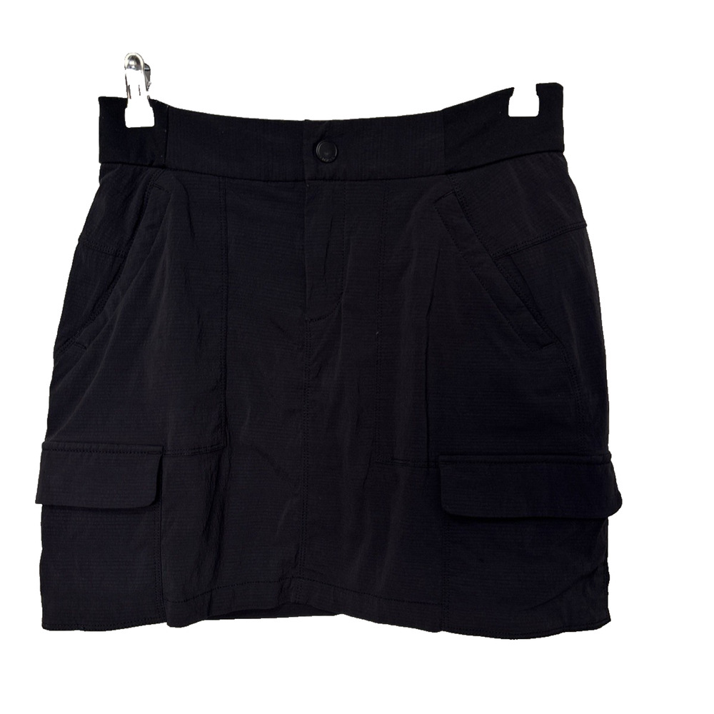 Athleta Women’s 6 Black Trekkie 2.0 Cargo Hiking Skort Skirt Pockets Athleisure